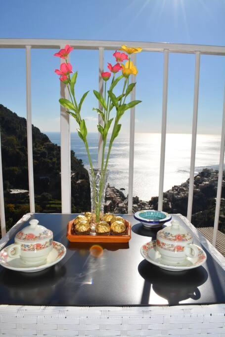 Casa Rossia Breathtaking Sea View Apartment In โปซิตาโน ภายนอก รูปภาพ
